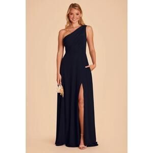 NWOT! Birdy Grey‎ Kira Dress With Slit Chiffon Black MEDIUM